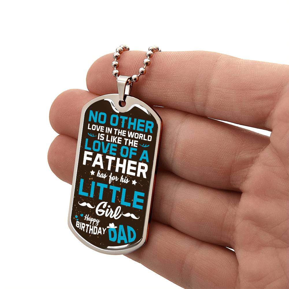 Father's Birthday Personalized Dog Tag | Personalized gift for him | Men's necklace | Birthday Gift | Christmas Gift | Men's jewelry