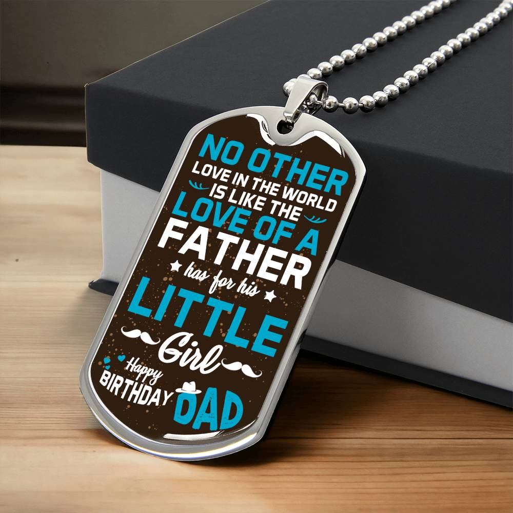 Father's Birthday Personalized Dog Tag | Personalized gift for him | Men's necklace | Birthday Gift | Christmas Gift | Men's jewelry