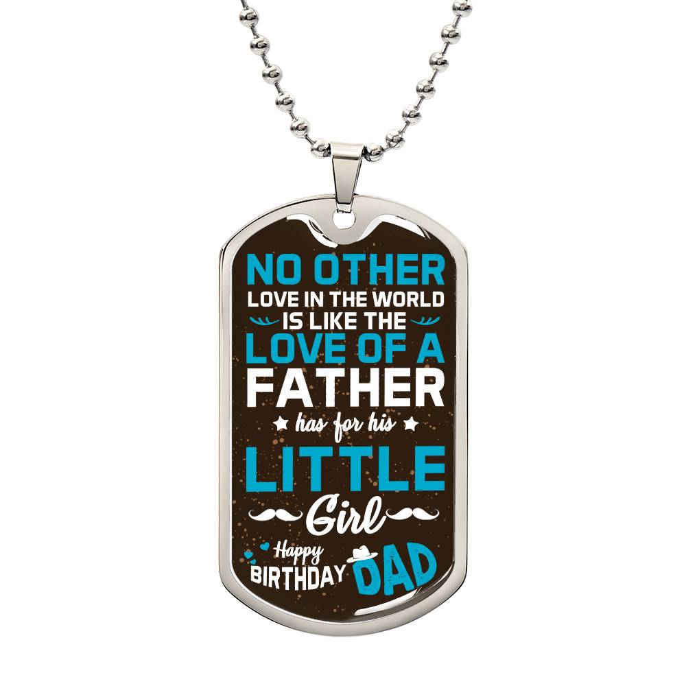 Father's Birthday Personalized Dog Tag | Personalized gift for him | Men's necklace | Birthday Gift | Christmas Gift | Men's jewelry