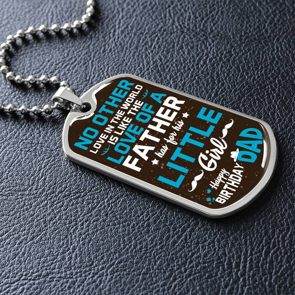 Father's Birthday Personalized Dog Tag | Personalized gift for him | Men's necklace | Birthday Gift | Christmas Gift | Men's jewelry