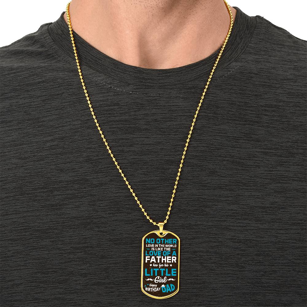 Father's Birthday Personalized Dog Tag | Personalized gift for him | Men's necklace | Birthday Gift | Christmas Gift | Men's jewelry