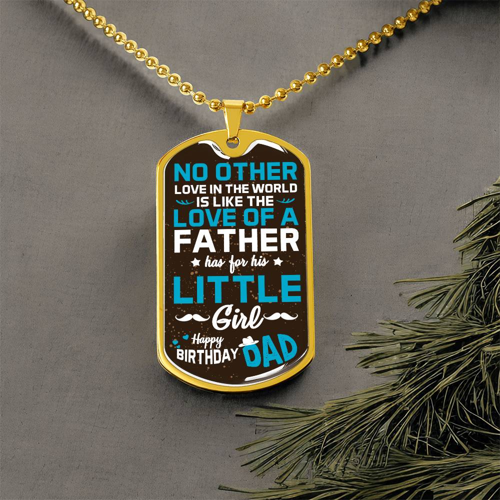 Father's Birthday Personalized Dog Tag | Personalized gift for him | Men's necklace | Birthday Gift | Christmas Gift | Men's jewelry