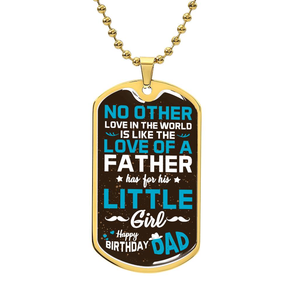Father's Birthday Personalized Dog Tag | Personalized gift for him | Men's necklace | Birthday Gift | Christmas Gift | Men's jewelry