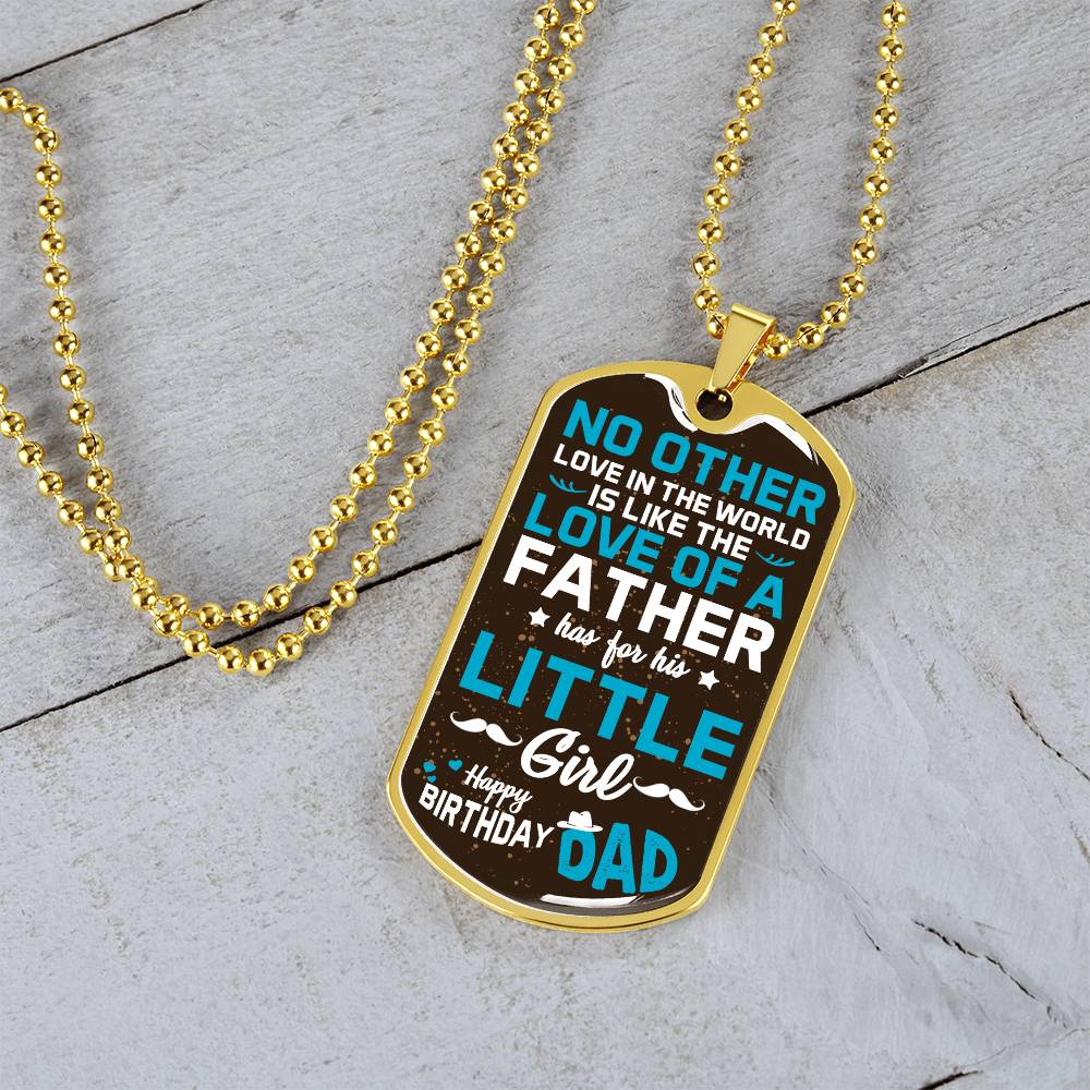Father's Birthday Personalized Dog Tag | Personalized gift for him | Men's necklace | Birthday Gift | Christmas Gift | Men's jewelry