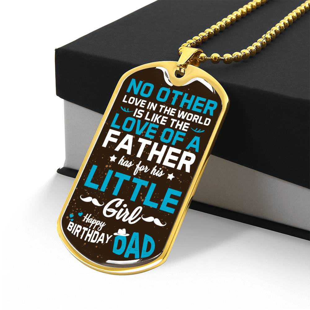 Father's Birthday Personalized Dog Tag | Personalized gift for him | Men's necklace | Birthday Gift | Christmas Gift | Men's jewelry