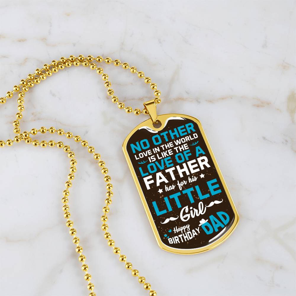 Father's Birthday Personalized Dog Tag | Personalized gift for him | Men's necklace | Birthday Gift | Christmas Gift | Men's jewelry