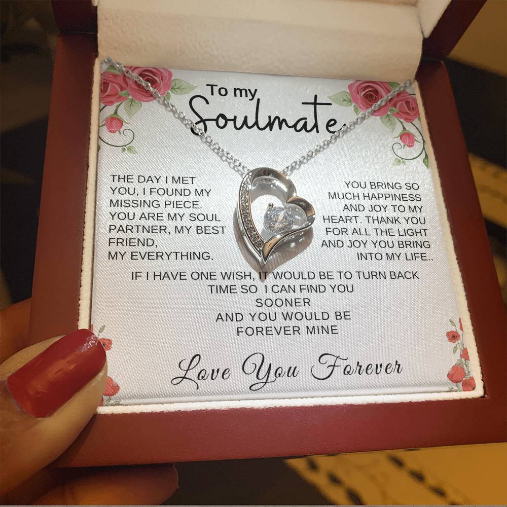 Soulmate Necklace | Love | Gift | Anniversary gift | Necklace | Gold | Love message | Jewelry | Gift for wife | Gift for Girlfriend | Christmas Gift