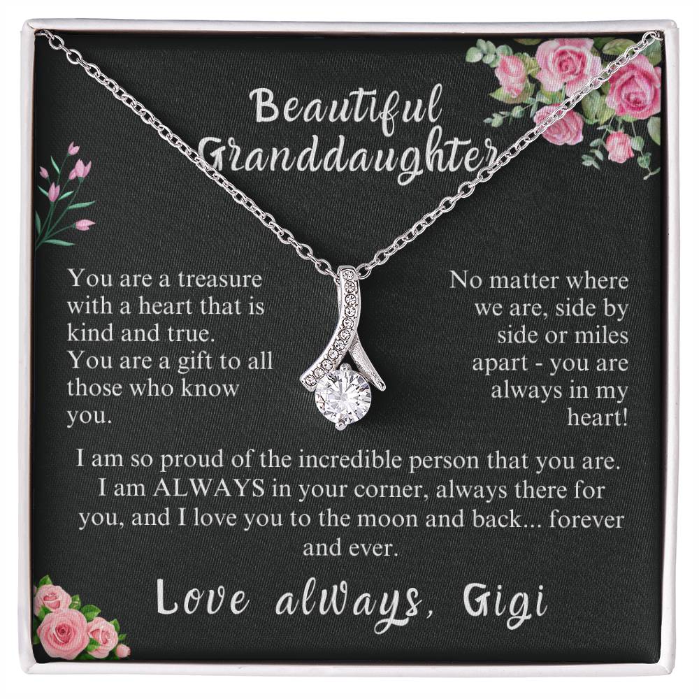 Granddaughter Necklace | Grandma | from Grandma | Gift | Birthday | Necklace | Gold | Graduation | Jewelry | Meaningful Keepsake Card