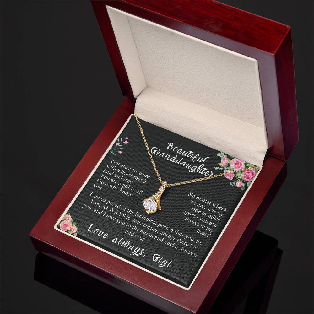 Granddaughter Necklace | Grandma | from Grandma | Gift | Birthday | Necklace | Gold | Graduation | Jewelry | Meaningful Keepsake Card