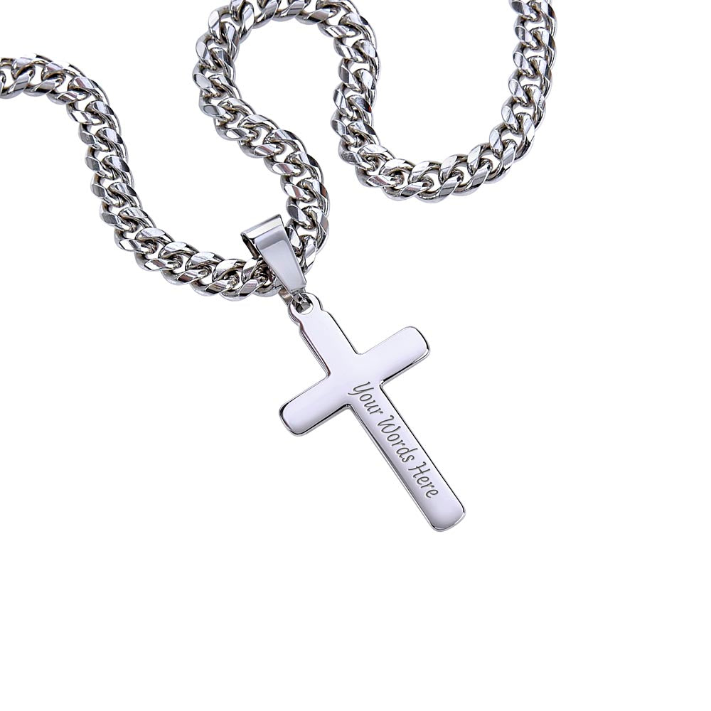 To my Son From Dad personalized cross necklace | Gift for son | Men's necklace | Birthday Gift | Christmas Gift | Men's jewelry