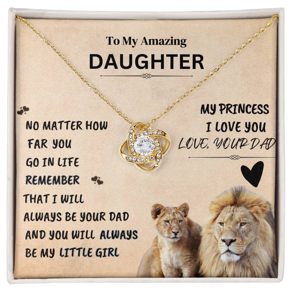To My Daughter Necklace | from Dad | Gift | Birthday | Gold Necklace | Graduation | Meaningful Keepsake Card