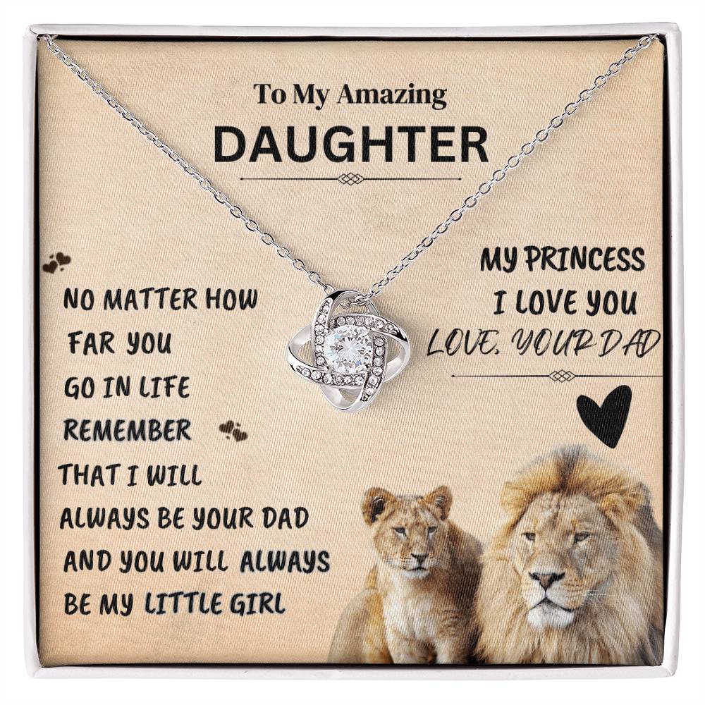 To My Daughter Necklace | from Dad | Gift | Birthday | Gold Necklace | Graduation | Meaningful Keepsake Card