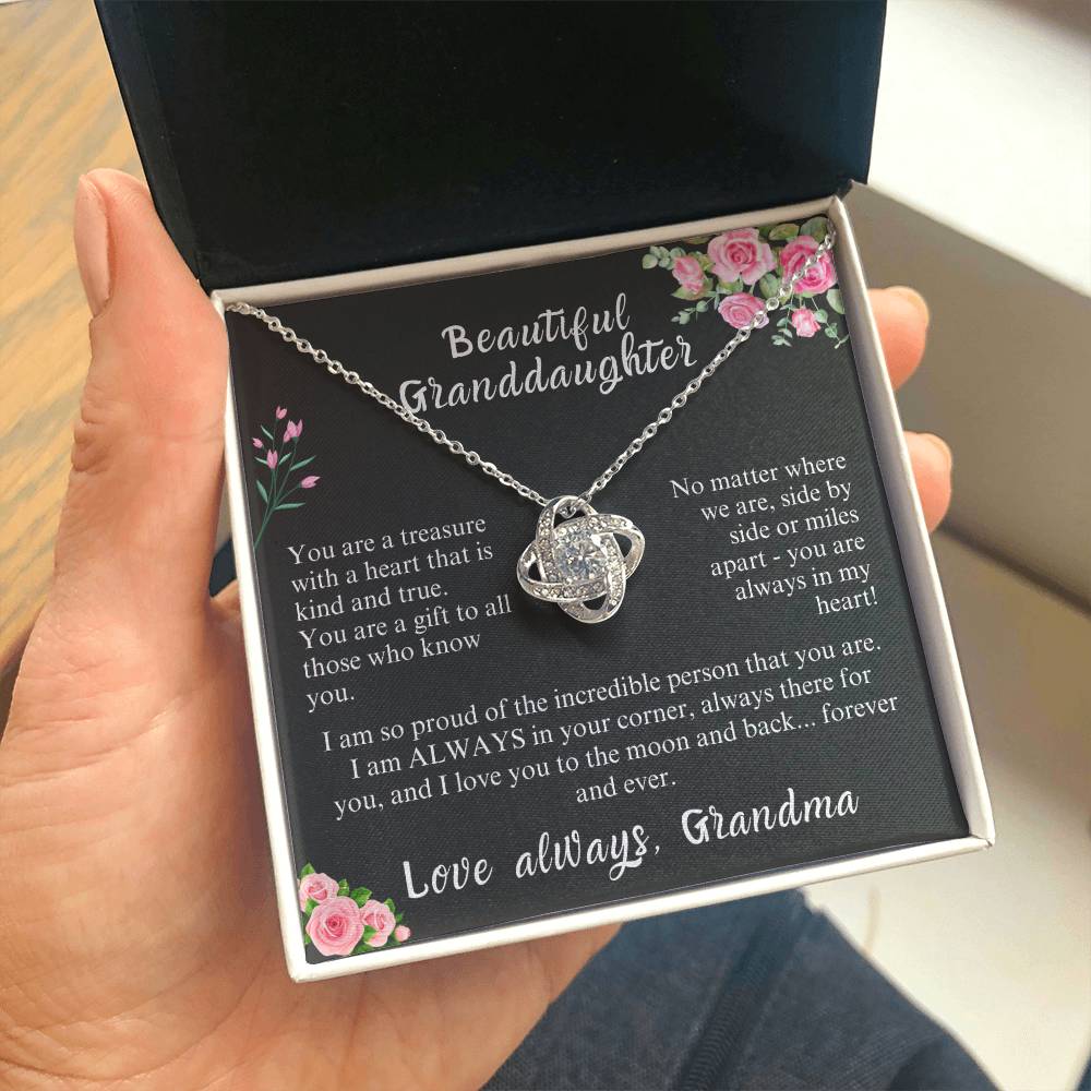 Granddaughter Necklace | Grandma | from Grandma | Gift | Birthday | Necklace | Gold | Graduation | Jewelry | Meaningful Keepsake Card