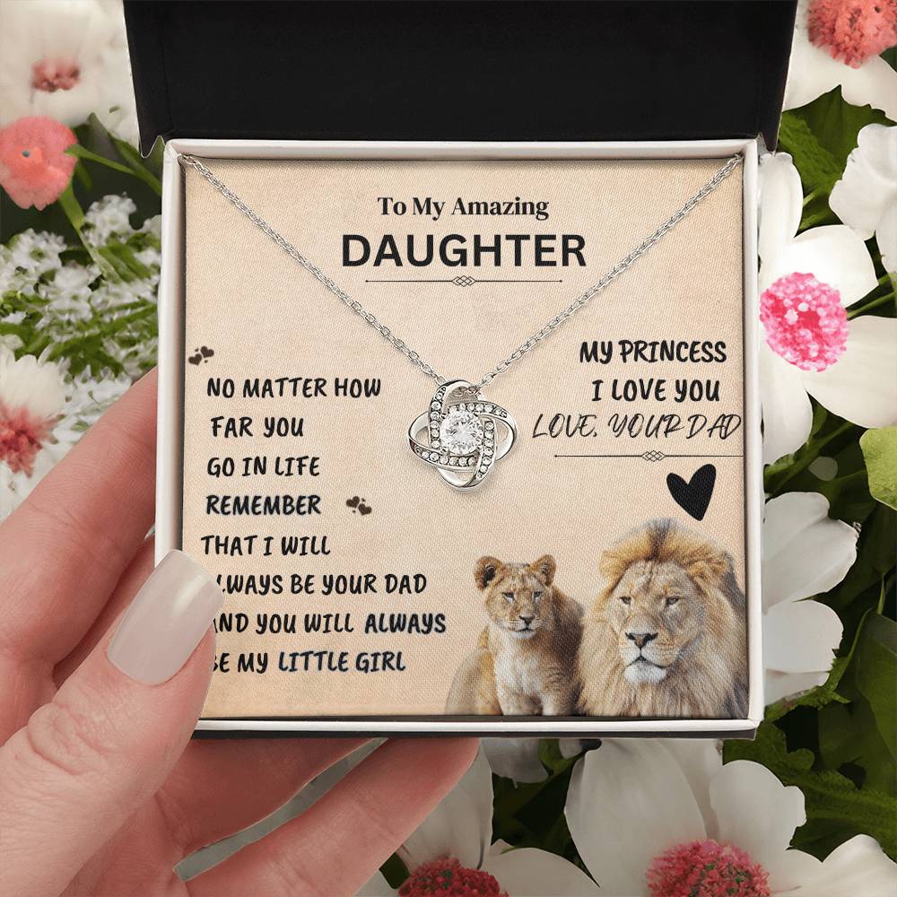 To My Daughter Necklace | from Dad | Gift | Birthday | Gold Necklace | Graduation | Meaningful Keepsake Card