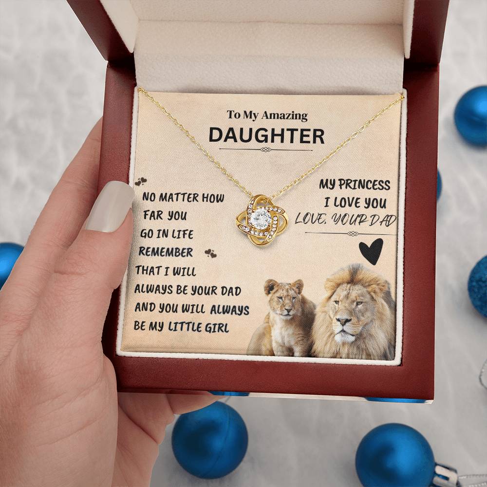 To My Daughter Necklace | from Dad | Gift | Birthday | Gold Necklace | Graduation | Meaningful Keepsake Card