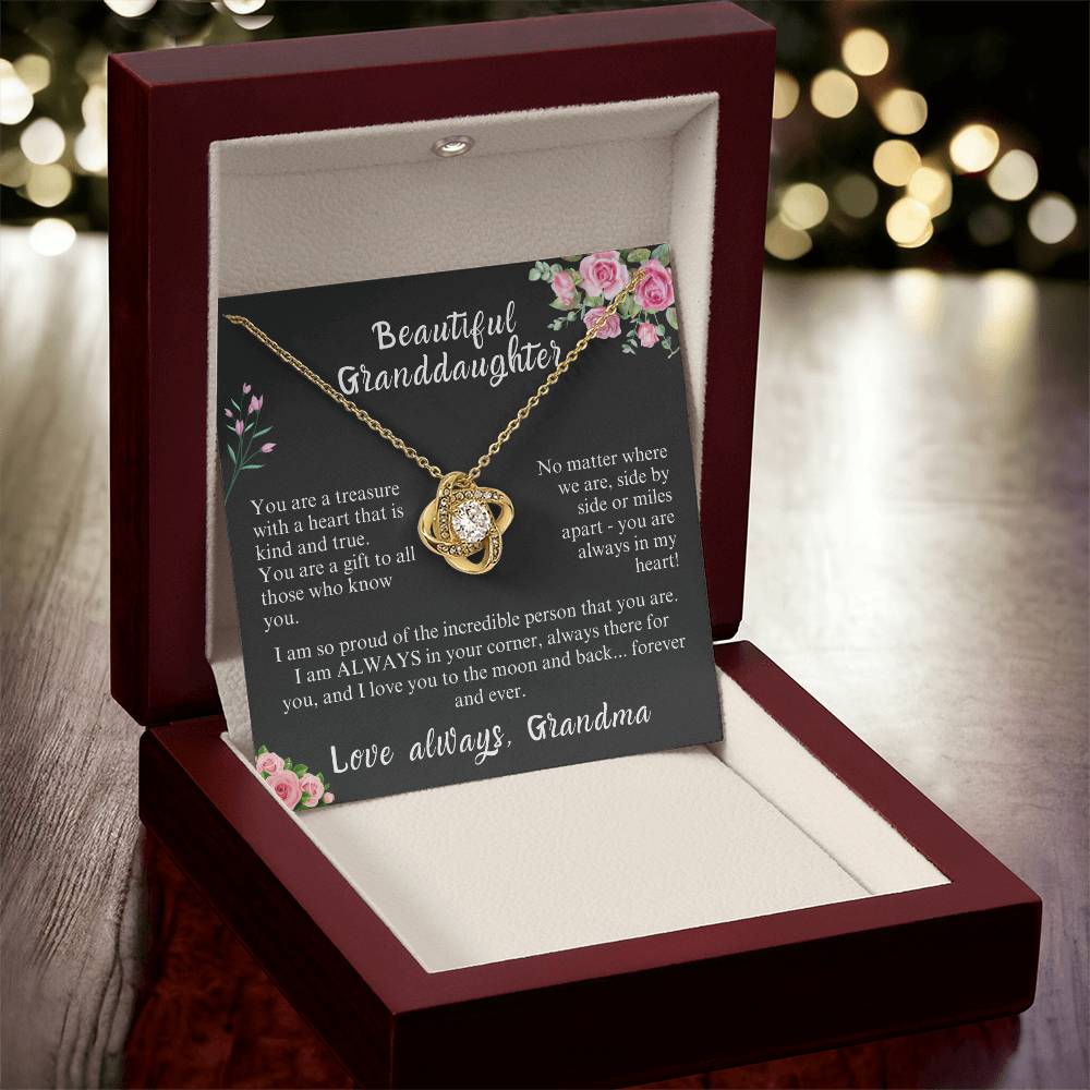 Granddaughter Necklace | Grandma | from Grandma | Gift | Birthday | Necklace | Gold | Graduation | Jewelry | Meaningful Keepsake Card