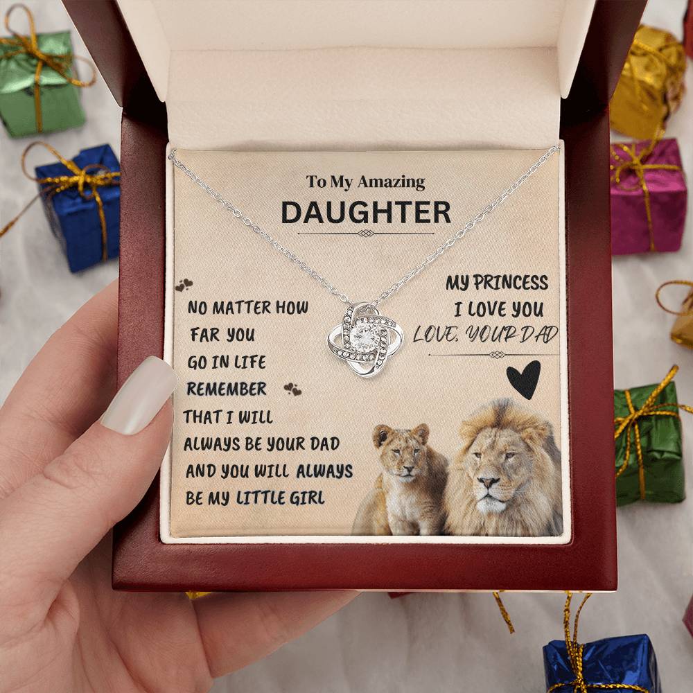 To My Daughter Necklace | from Dad | Gift | Birthday | Gold Necklace | Graduation | Meaningful Keepsake Card