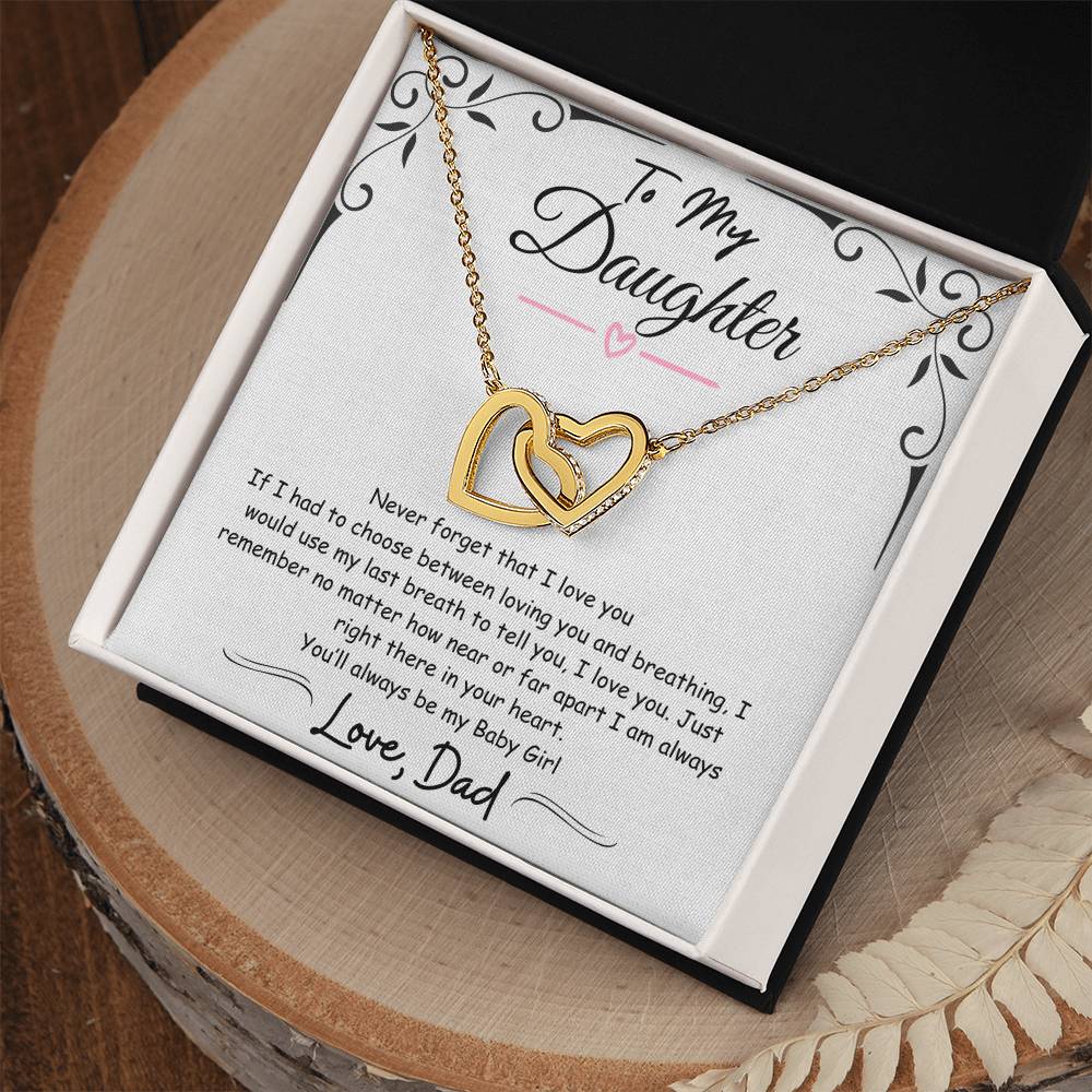 To My Daughter Necklace | from Dad | Gift | Birthday | Gold Necklace | Graduation | Meaningful Keepsake Card