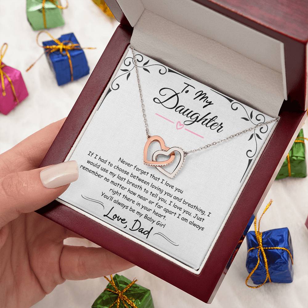 To My Daughter Necklace | from Dad | Gift | Birthday | Gold Necklace | Graduation | Meaningful Keepsake Card