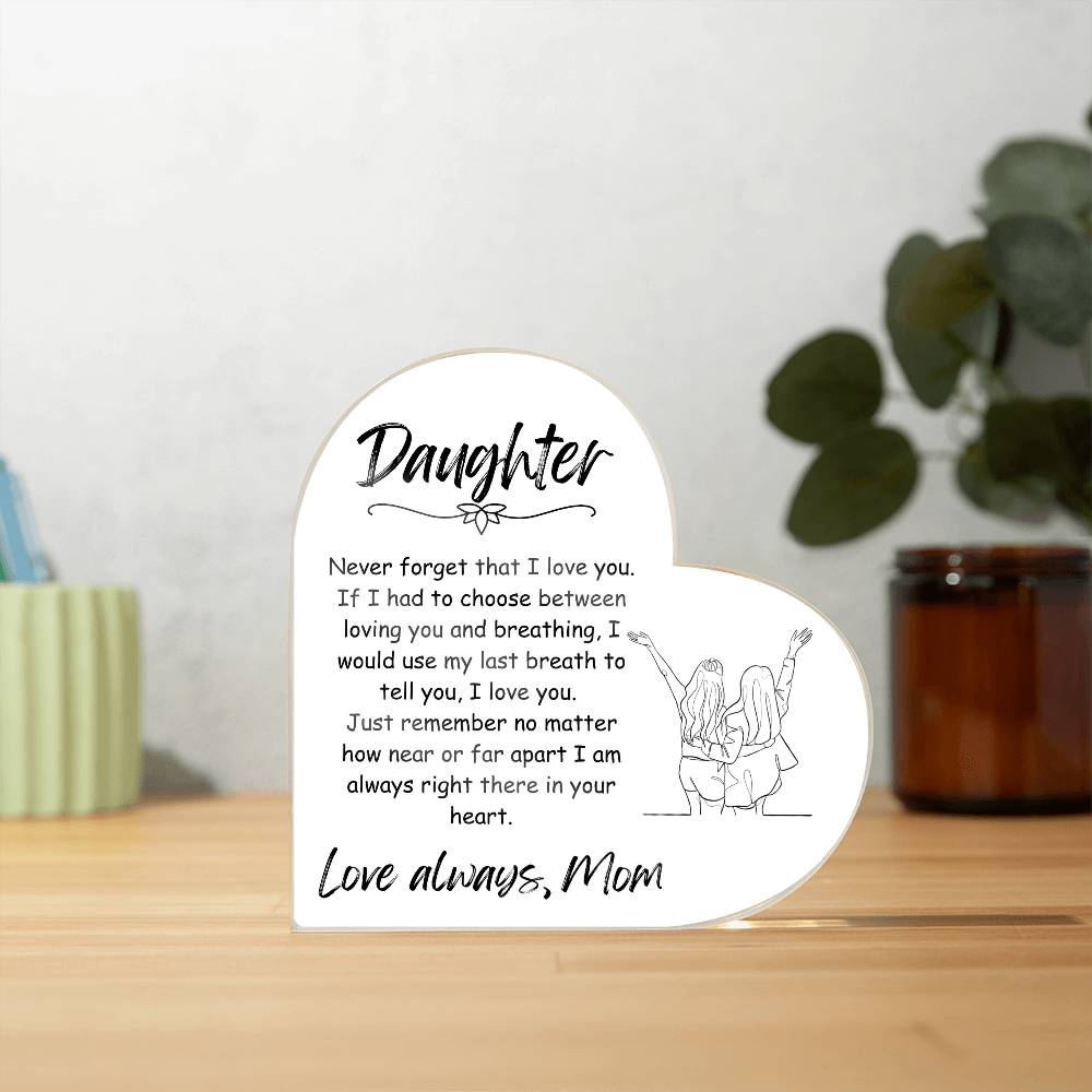 Gift For Daughter | To My Daughter Acrylic Sign | Mother Daughter Gift | Daughter Gift | Personalized Acrylic Sign