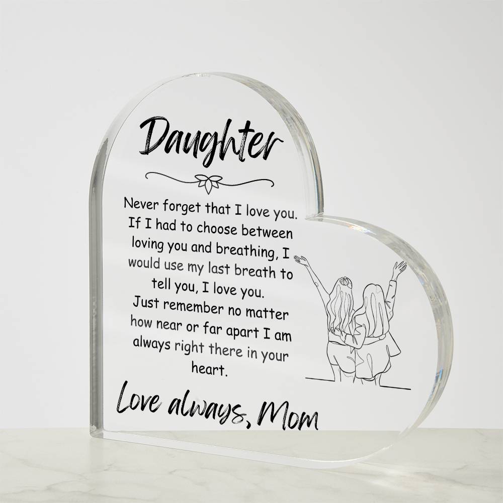 To My Daughter Acrylic Plaque | Gift For Daughter | Mother Daughter Gift | Christmas Gift | Personalized Acrylic Sign | Birthday Gift