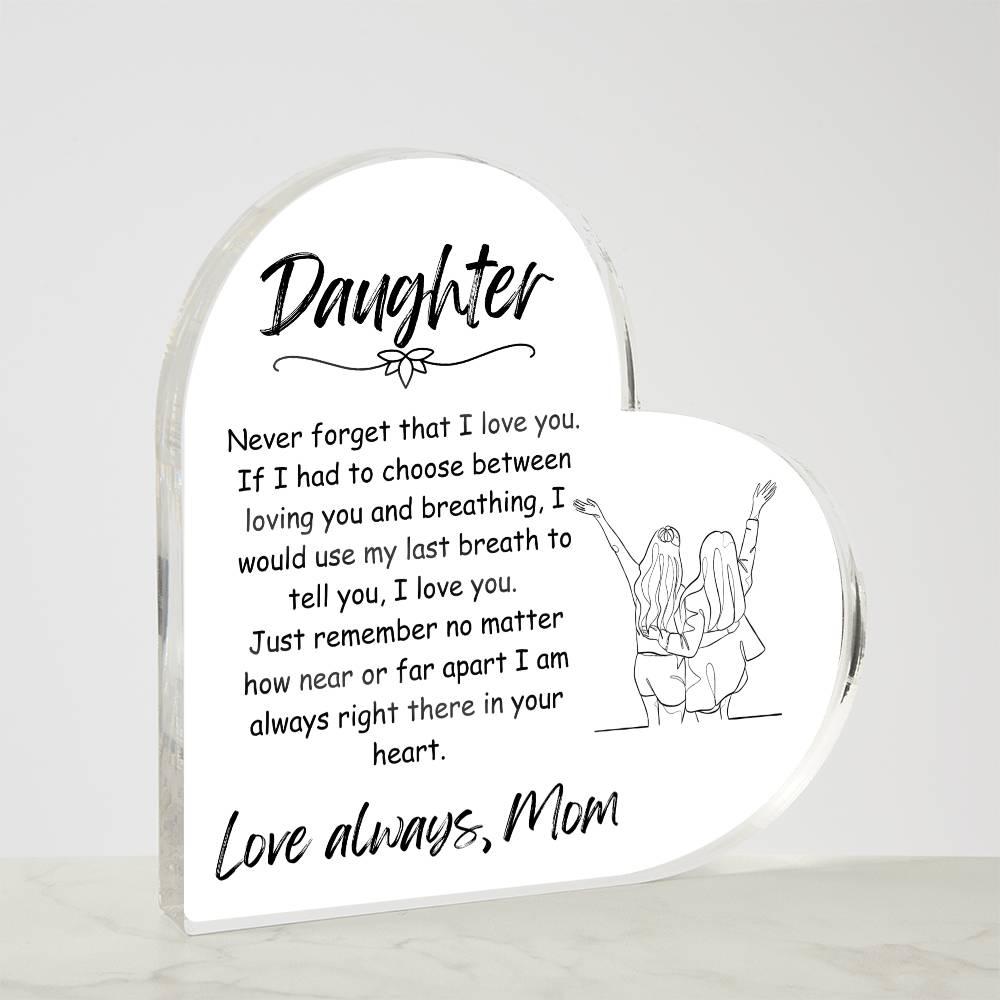Gift For Daughter | To My Daughter Acrylic Sign | Mother Daughter Gift | Daughter Gift | Personalized Acrylic Sign