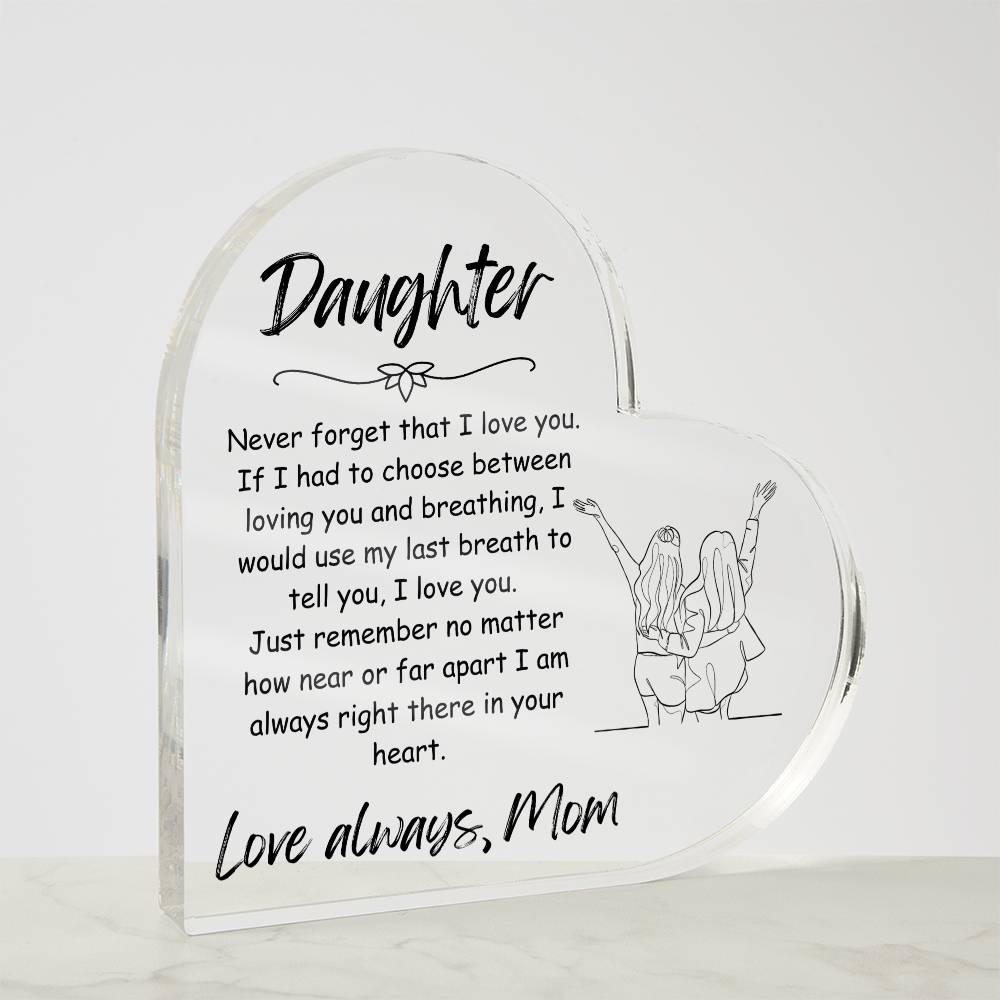To My Daughter Acrylic Plaque | Gift For Daughter | Mother Daughter Gift | Christmas Gift | Personalized Acrylic Sign | Birthday Gift