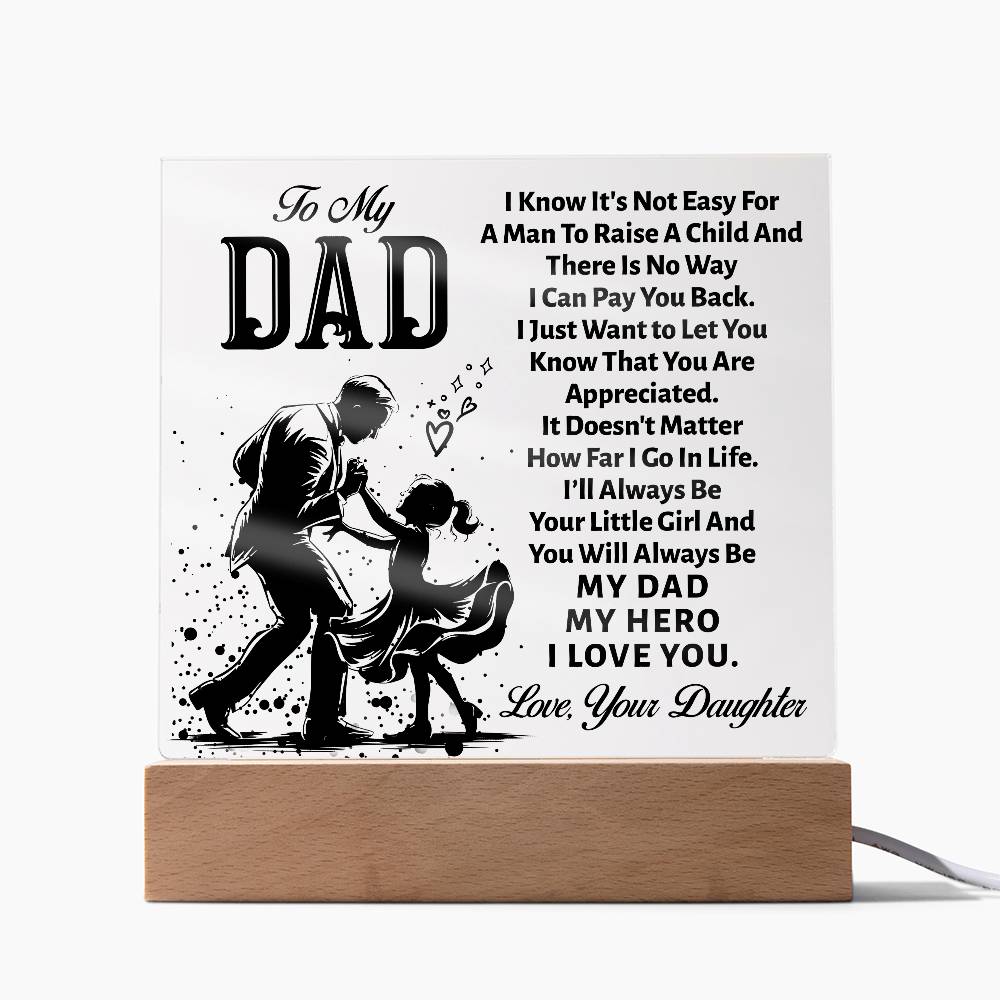 To My Dad Personalized Acrylic | Gift for Dad | Birthday Gift | Christmas Gift | Men's jewelry | Father's Day
