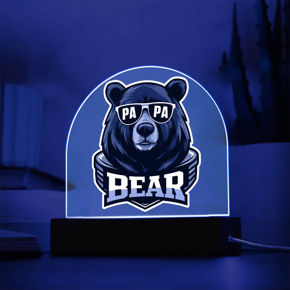 Papa Bear Acrylic | Gift for Dad | Birthday Gift | Christmas Gift | Men's jewelry | Father's Day | Gift for Grandpa