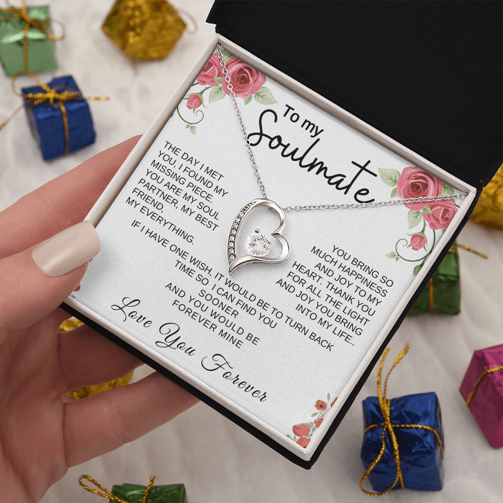 Soulmate Necklace | Love | Gift | Anniversary gift | Necklace | Gold | Love message | Jewelry | Gift for wife | Gift for Girlfriend | Christmas Gift