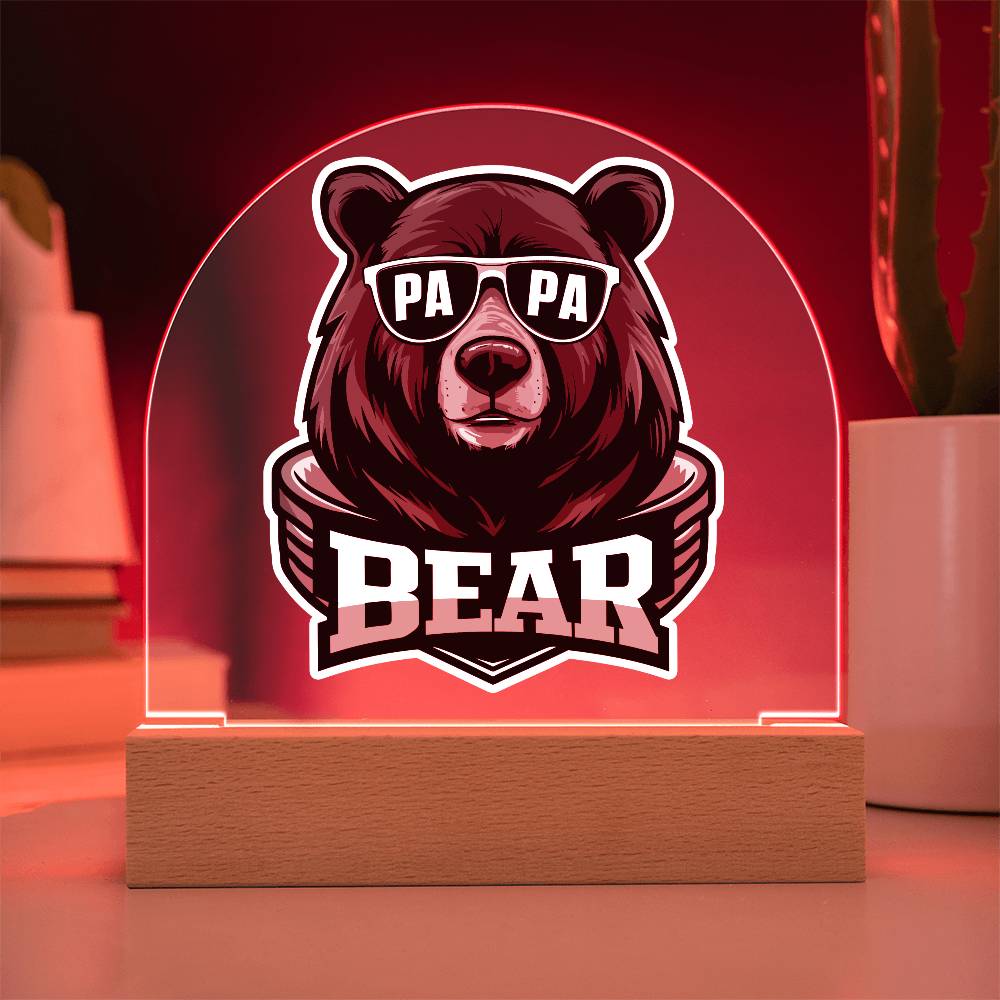 Papa Bear Acrylic | Gift for Dad | Birthday Gift | Christmas Gift | Men's jewelry | Father's Day | Gift for Grandpa