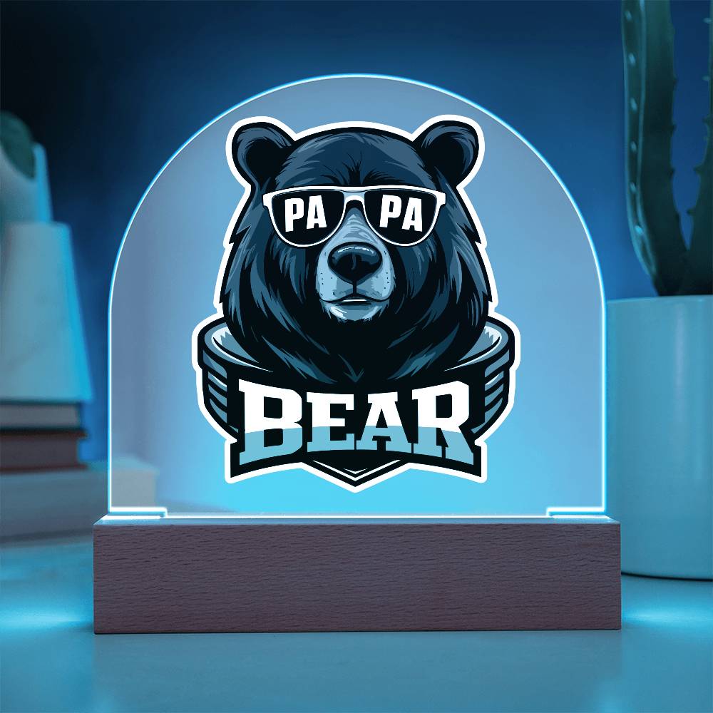 Papa Bear Acrylic | Gift for Dad | Birthday Gift | Christmas Gift | Men's jewelry | Father's Day | Gift for Grandpa