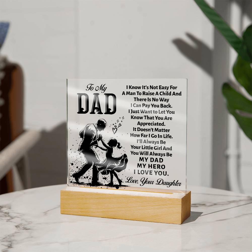 To My Dad Personalized Acrylic | Gift for Dad | Birthday Gift | Christmas Gift | Men's jewelry | Father's Day