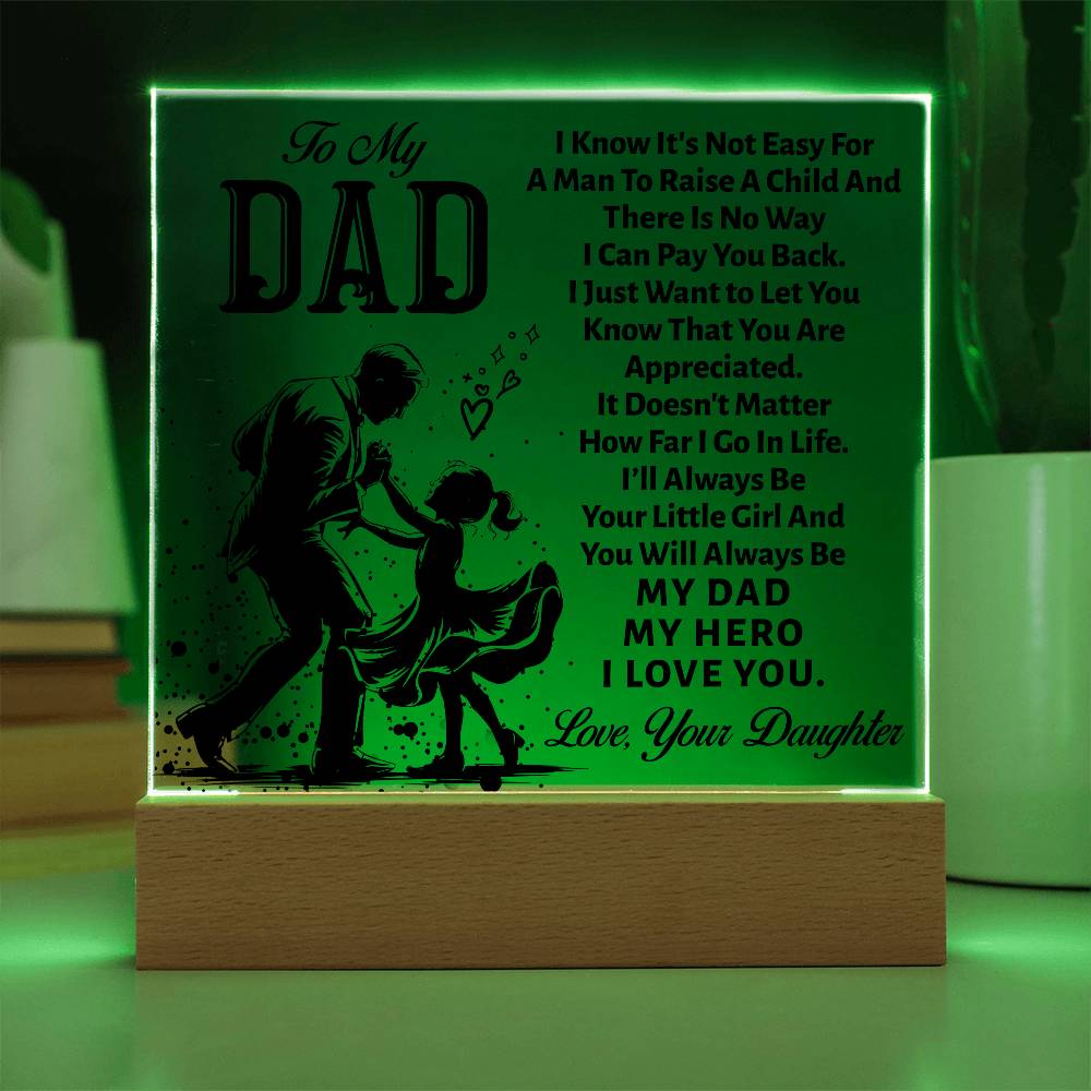 To My Dad Personalized Acrylic | Gift for Dad | Birthday Gift | Christmas Gift | Men's jewelry | Father's Day