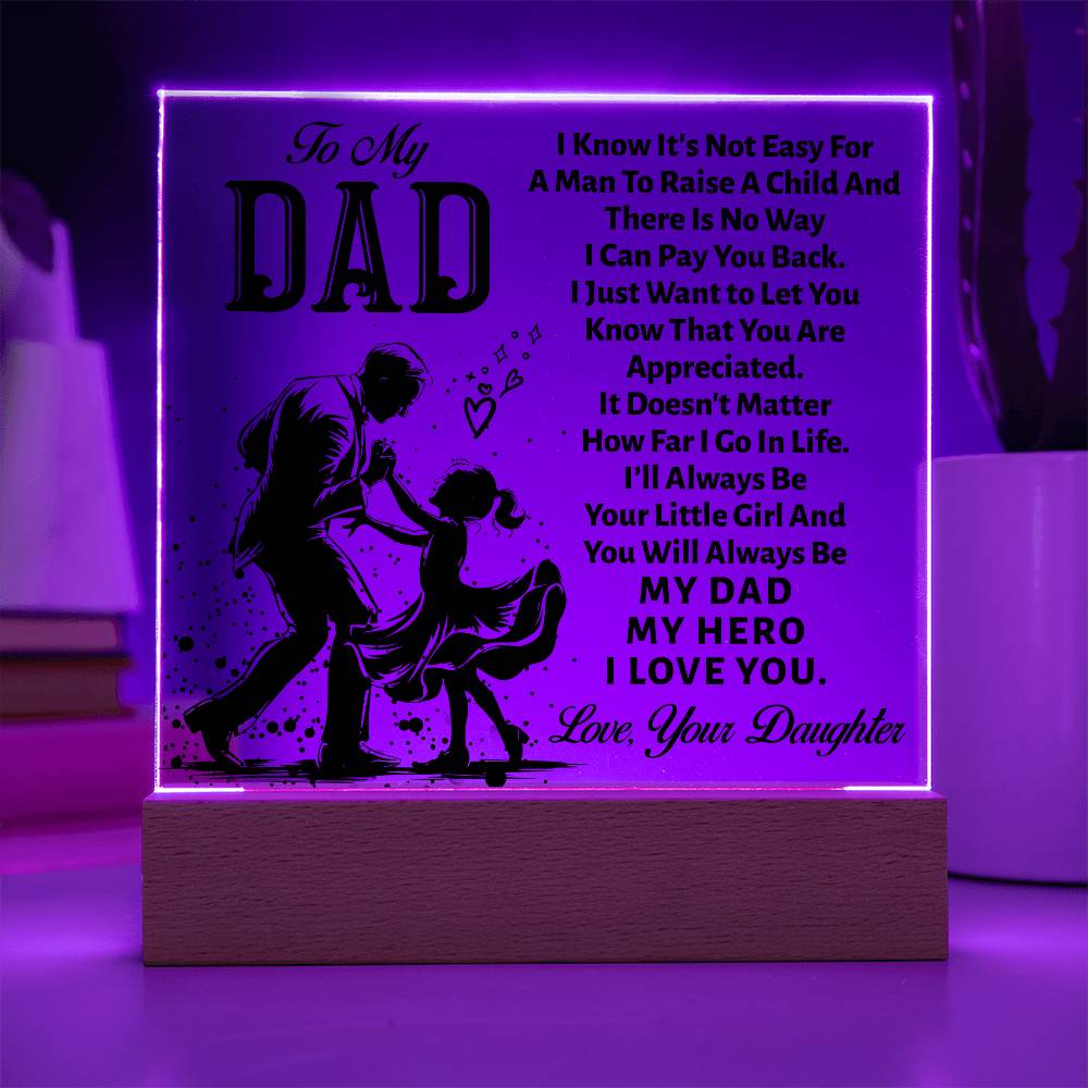 To My Dad Personalized Acrylic | Gift for Dad | Birthday Gift | Christmas Gift | Men's jewelry | Father's Day