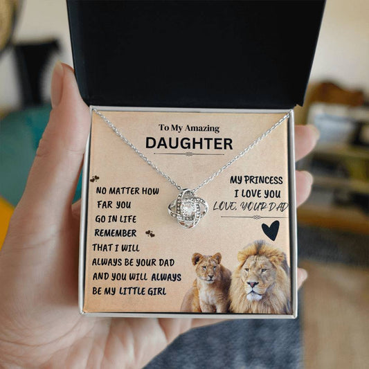 To My Daughter Necklace | from Dad | Gift | Birthday | Gold Necklace | Graduation | Meaningful Keepsake Card