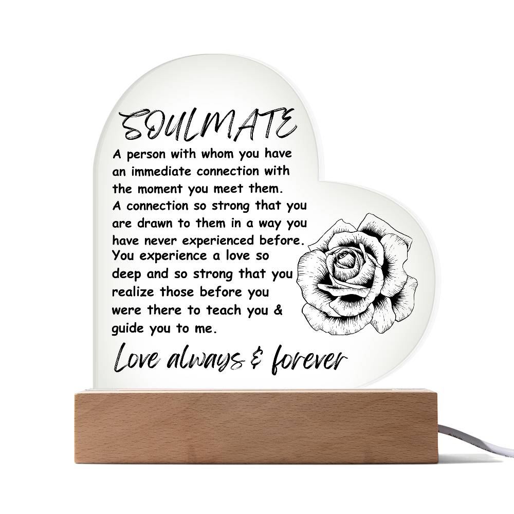 To My Soulmate | Love Message | Personalized Gift | Anniversary gift | Acrylic | Jewelry | Gift for wife | Gift for Girlfriend | Gift for Husband | Christmas Gift