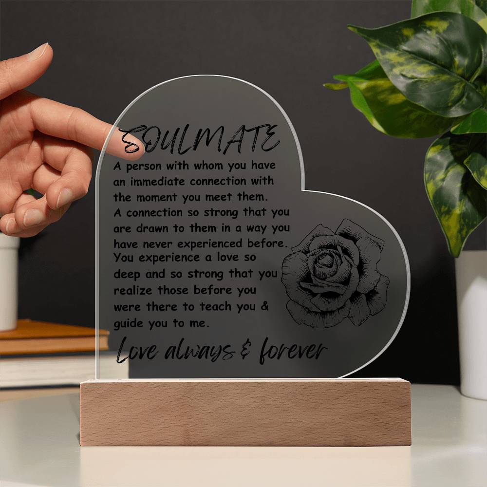 To My Soulmate | Love Message | Personalized Gift | Anniversary gift | Acrylic | Jewelry | Gift for wife | Gift for Girlfriend | Gift for Husband | Christmas Gift