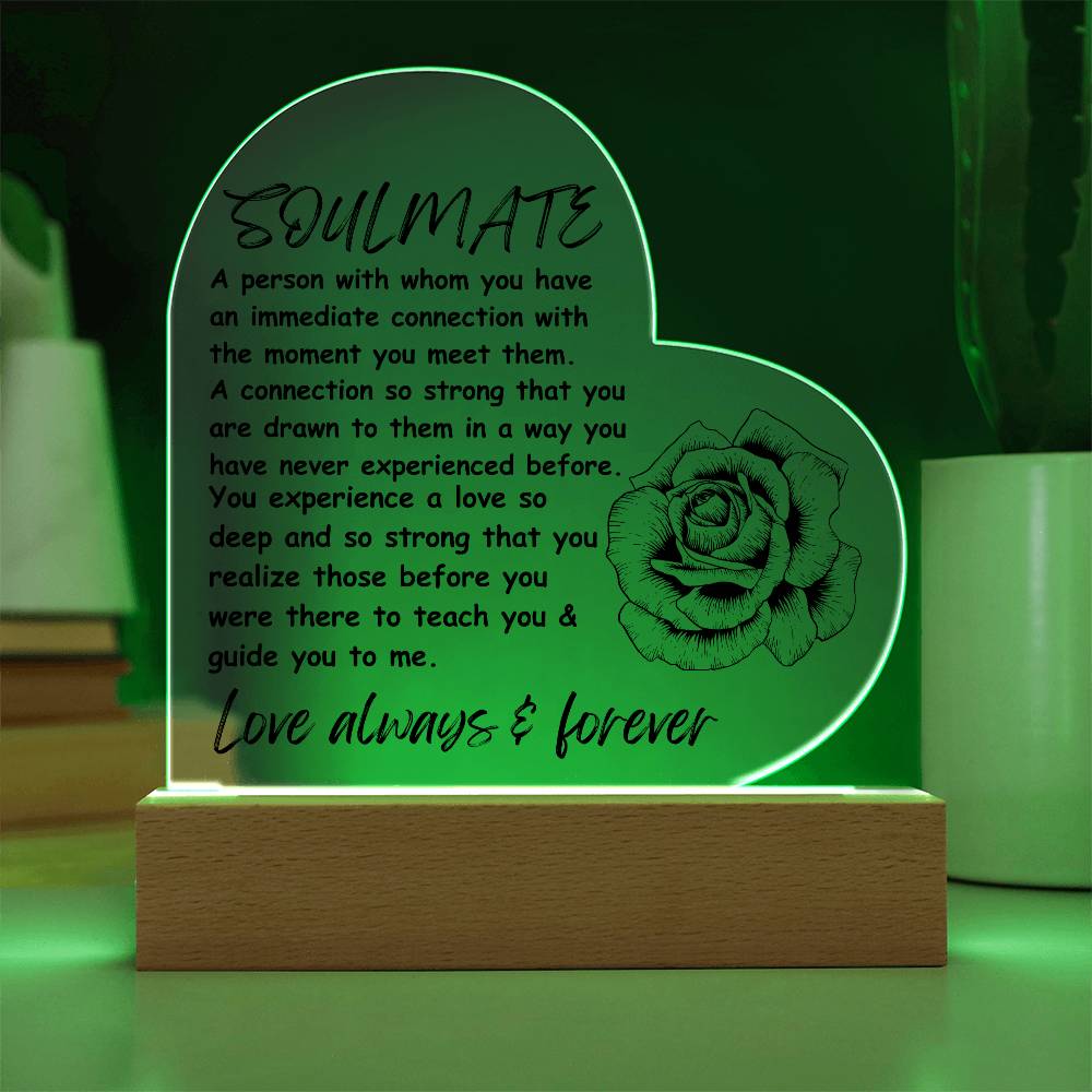 To My Soulmate | Love Message | Personalized Gift | Anniversary gift | Acrylic | Jewelry | Gift for wife | Gift for Girlfriend | Gift for Husband | Christmas Gift