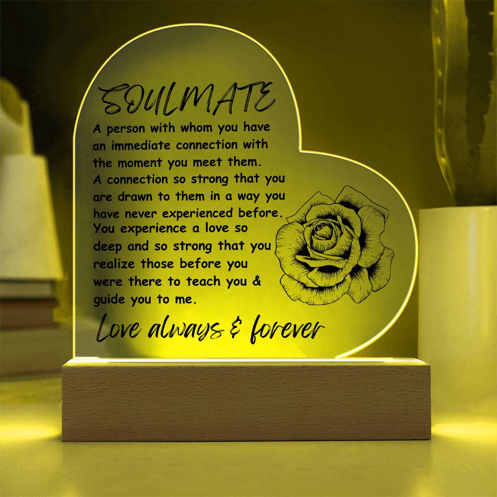 To My Soulmate | Love Message | Personalized Gift | Anniversary gift | Acrylic | Jewelry | Gift for wife | Gift for Girlfriend | Gift for Husband | Christmas Gift